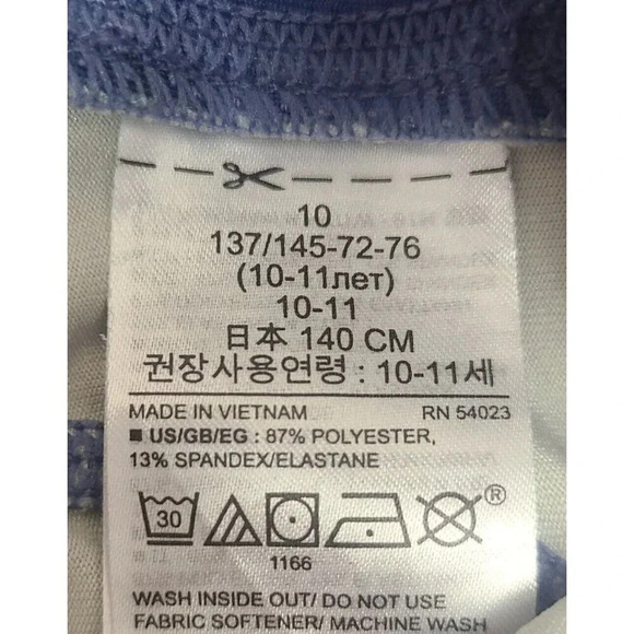 Gap Teen Leggings Yoga Pants Girls Size 10 Blue Periwinkle White Pockets Stretch - Picture 5 of 5